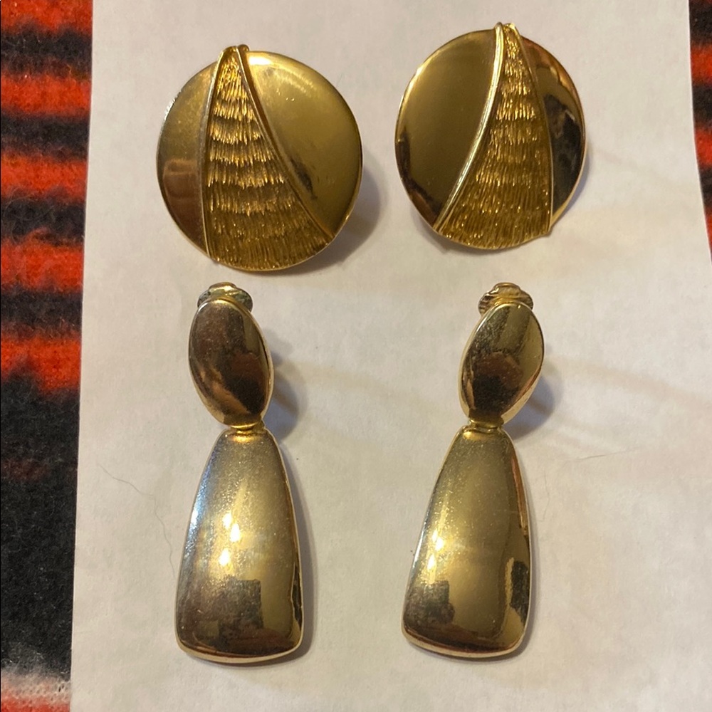 Elegant Gold-Tone Earrings Set
